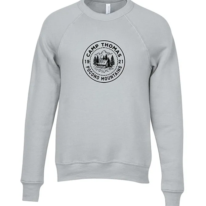 Bella+Canvas Solid Sponge Fleece Raglan Crewneck - Screen