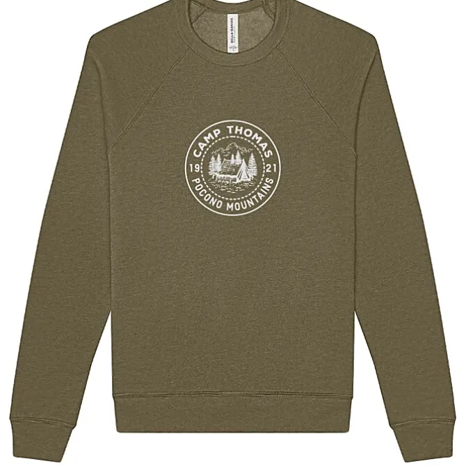 Bella+Canvas Solid Sponge Fleece Raglan Crewneck - Screen