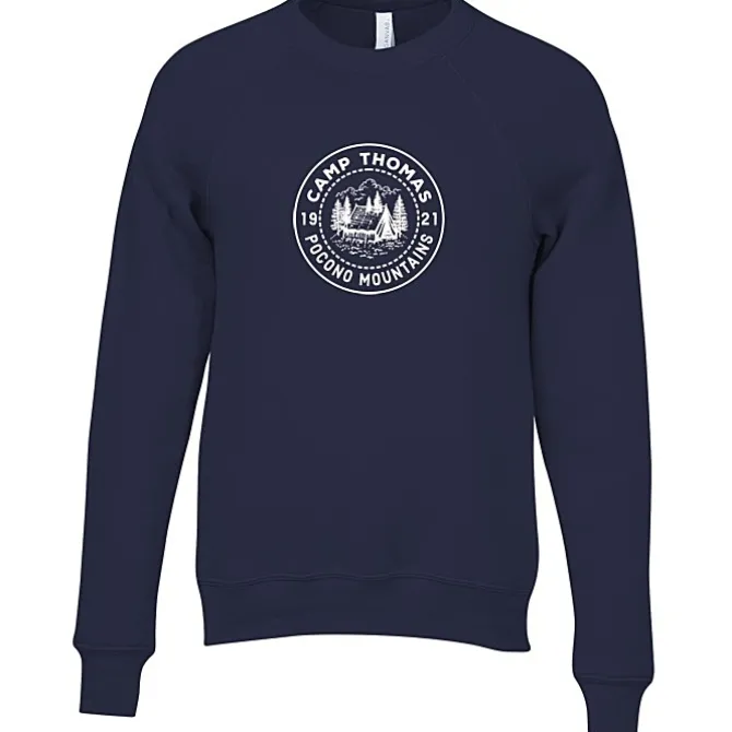 Bella+Canvas Solid Sponge Fleece Raglan Crewneck - Screen