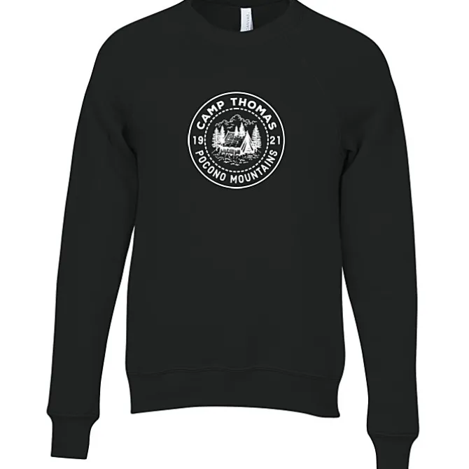 Bella+Canvas Solid Sponge Fleece Raglan Crewneck - Screen