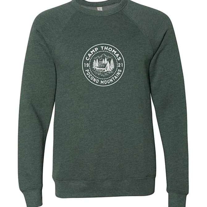 Bella+Canvas Solid Sponge Fleece Raglan Crewneck - Screen