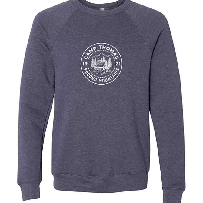Bella+Canvas Solid Sponge Fleece Raglan Crewneck - Screen