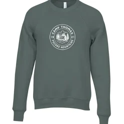 Bella+Canvas Solid Sponge Fleece Raglan Crewneck - Screen