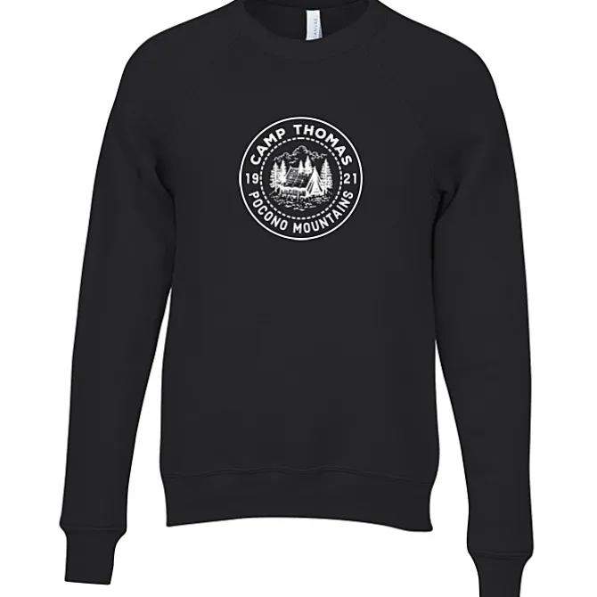 Bella+Canvas Solid Sponge Fleece Raglan Crewneck - Screen