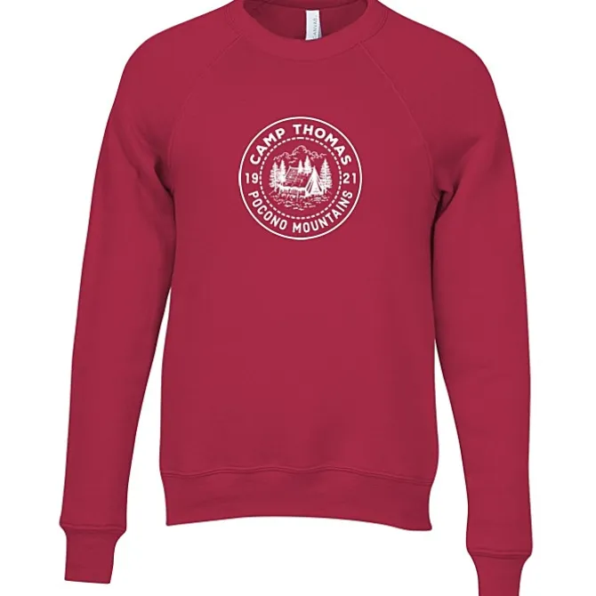 Bella+Canvas Solid Sponge Fleece Raglan Crewneck - Screen