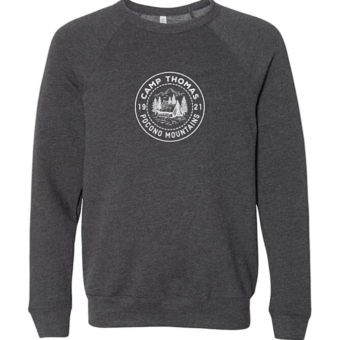 Bella+Canvas Solid Sponge Fleece Raglan Crewneck - Screen