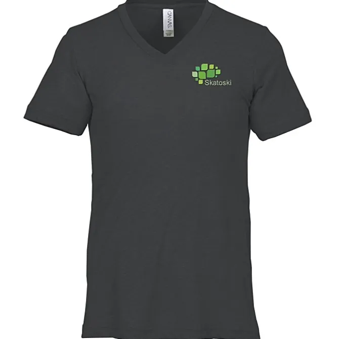 Bella+Canvas Tri-Blend V-Neck T-Shirt - Men's - Embroidered
