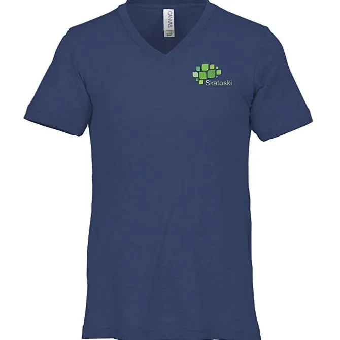 Bella+Canvas Tri-Blend V-Neck T-Shirt - Men's - Embroidered