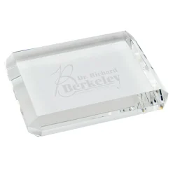 Beveled Crystal Paperweight - Rectangle