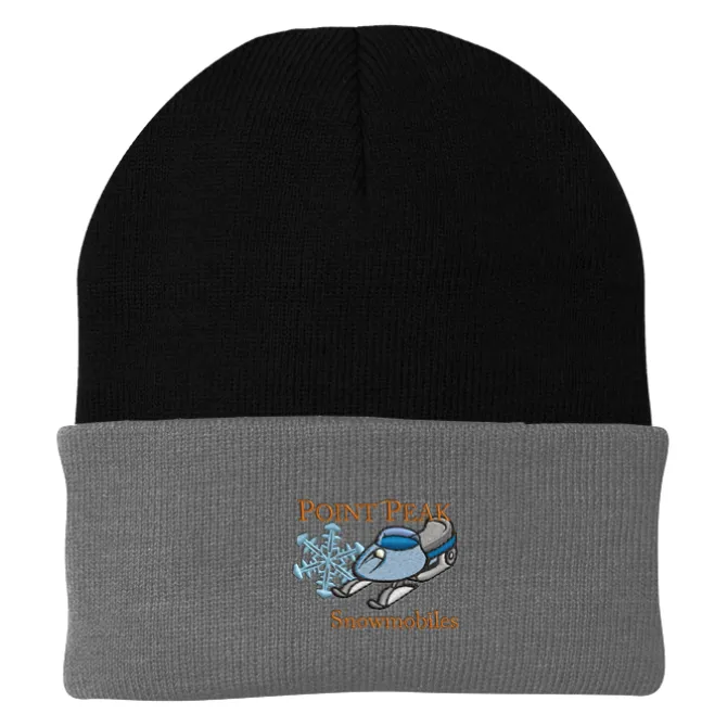 Big Cuff Knit Cap - Two Tone