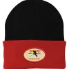 Big Cuff Knit Cap - Two Tone - Full Color Patch