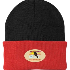 Big Cuff Knit Cap - Two Tone - Full Color Patch
