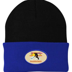 Big Cuff Knit Cap - Two Tone - Full Color Patch