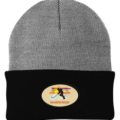 Big Cuff Knit Cap - Two Tone - Full Color Patch