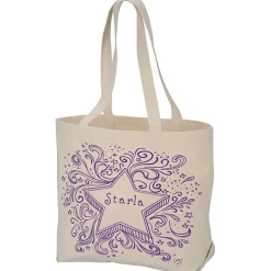 Birdie 10-ounce Cotton Gusseted Tote - 13 1/2 inches x 17 3/4 inches