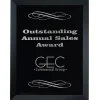 Black Glass Wall Plaque - 9 inches