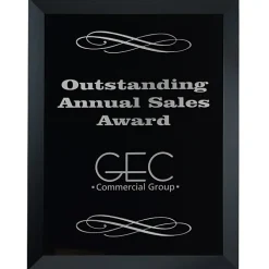 Black Glass Wall Plaque - 9 inches