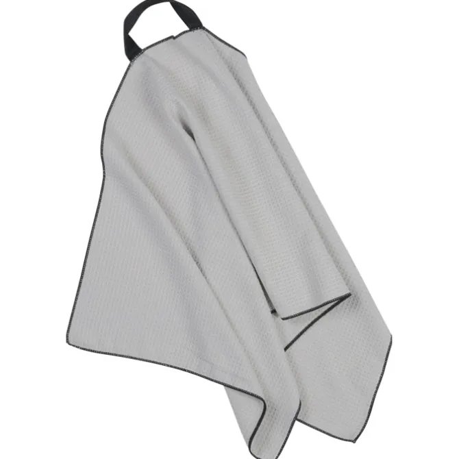 Black Loop Waffle Golf Towel - 17 inches x 40 inches - 24 hr