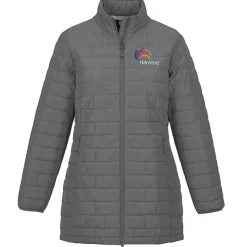 Block Patterned Puffer Jacket - Ladies'