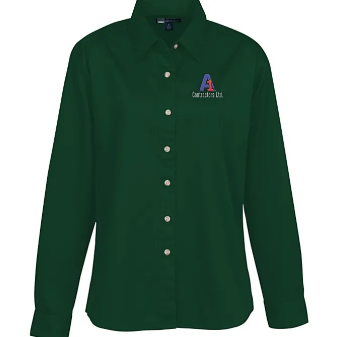 Blue Generation LS Stain-Resistant Twill Shirt - Ladies'