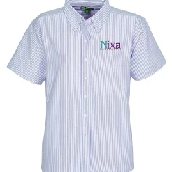 Blue Generation Short Sleeve Oxford - Ladies' - Stripes
