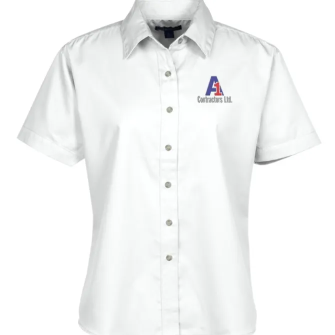 Blue Generation SS Stain-Resistant Twill Shirt - Ladies'