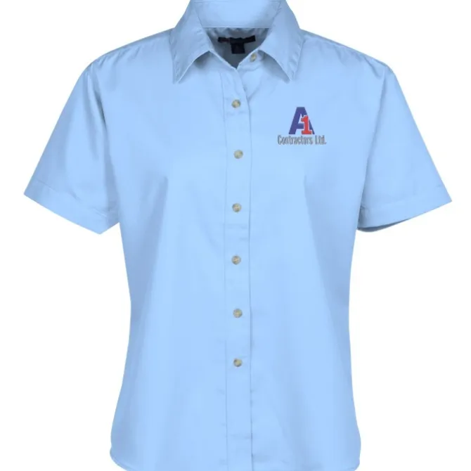 Blue Generation SS Stain-Resistant Twill Shirt - Ladies'