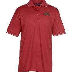 BLU-X-DRI Stain Release Performance Tipped Polo - Men's