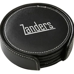 Bonded Leather Coaster Set