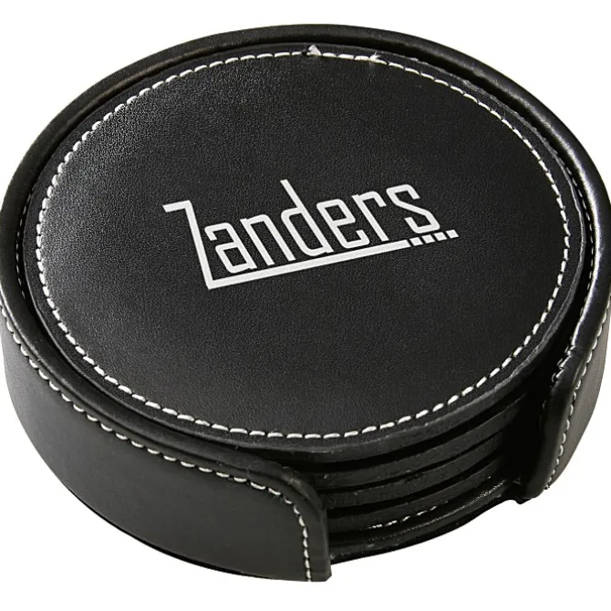Bonded Leather Coaster Set