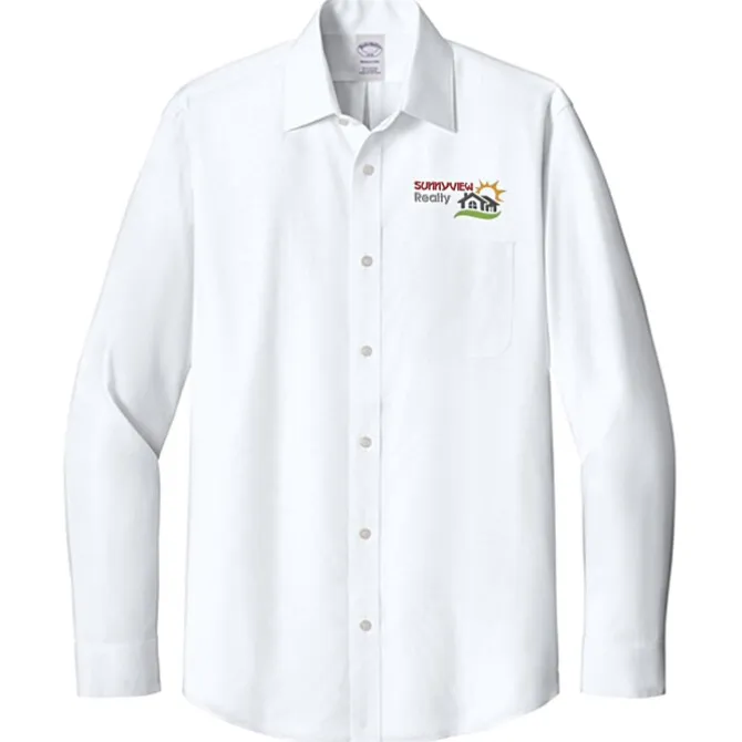 Brooks Brothers Stretch Pinpoint Spread Collar Shirt