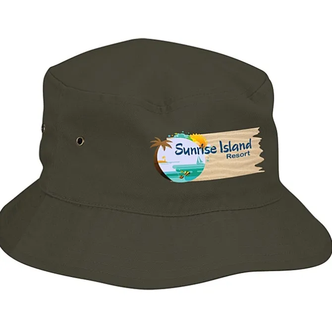 Brushed Cotton Twill Bucket Hat - Full Color