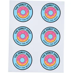 Button Sheeted Stickers - Circle - 3 inches