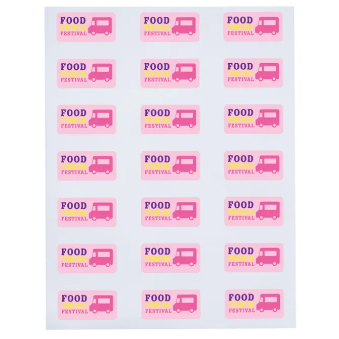 Button Sheeted Stickers - Rectangle - 1 inch x 2 inches