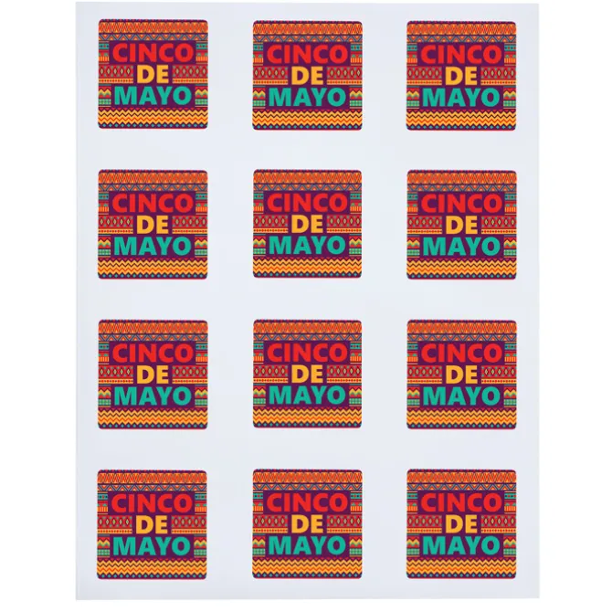 Button Sheeted Stickers - Square - 2 inches x 2 inches