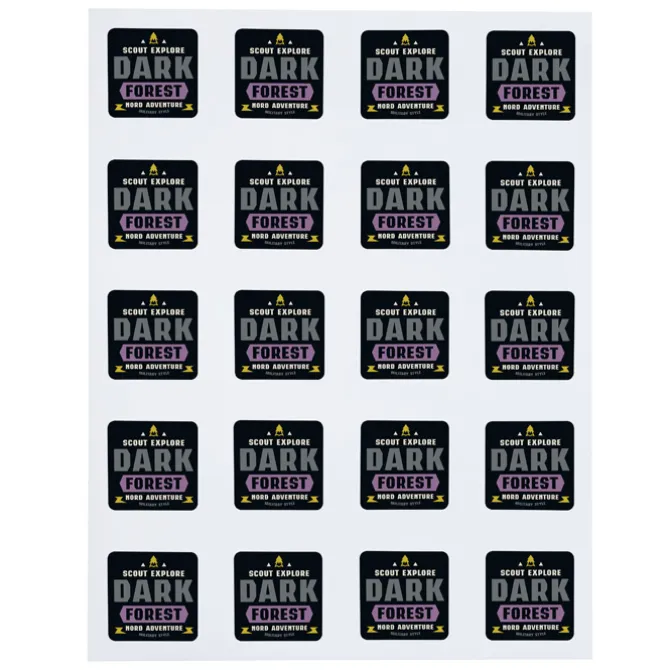 Button Sheeted Stickers - Square - 1-1/2 inches x 1-1/2 inches
