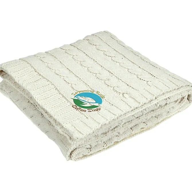 Cable Knit Chenille Blanket