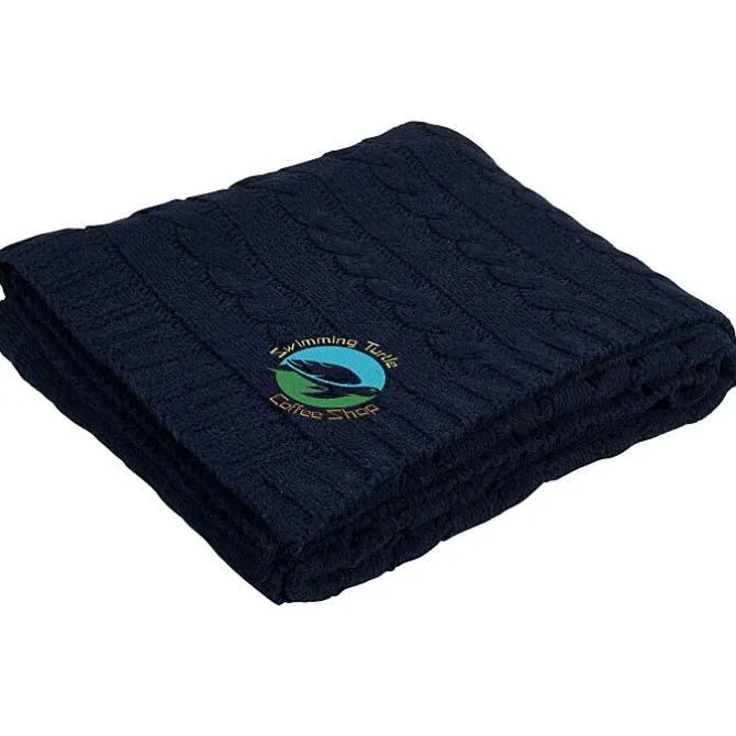 Cable Knit Chenille Blanket