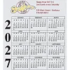 Calendar Magnet - Small - White