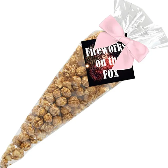 Caramel Popcorn Cone Bags - Large