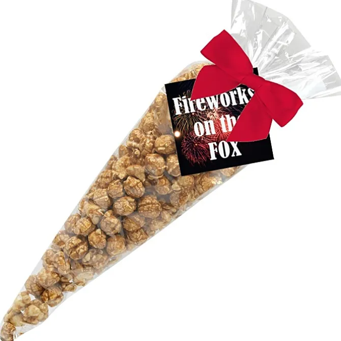 Caramel Popcorn Cone Bags - Large
