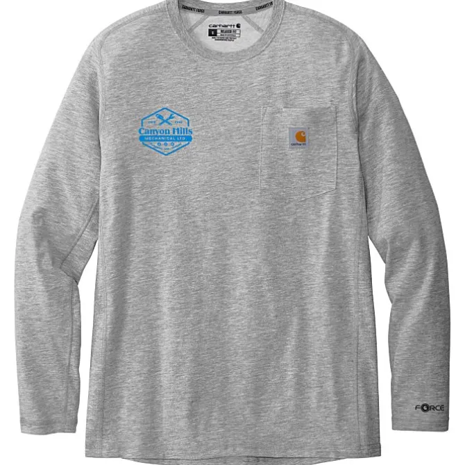 Carhartt Force Long Sleeve Pocket T-Shirt - Screen