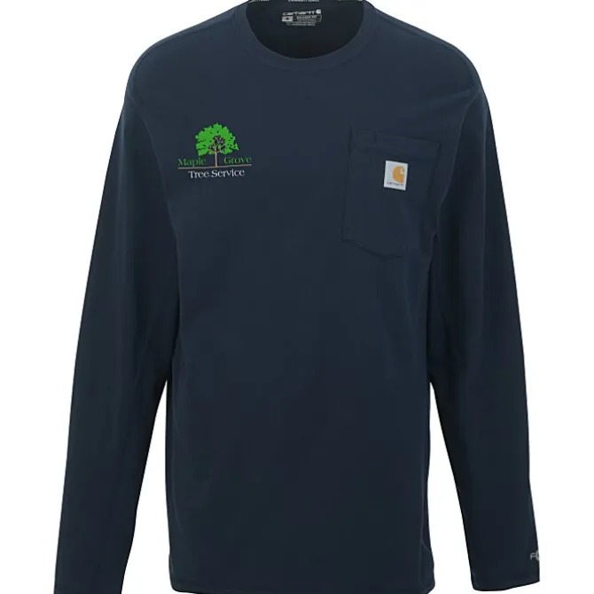 Carhartt Force Long Sleeve Pocket T-Shirt - Embroidered