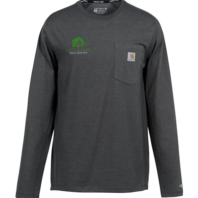 Carhartt Force Long Sleeve Pocket T-Shirt - Embroidered