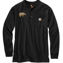 Carhartt Long Sleeve Henley Shirt - Embroidered