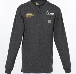 Carhartt Long Sleeve Henley Shirt - Embroidered