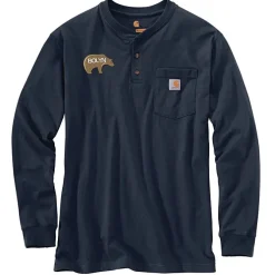 Carhartt Long Sleeve Henley Shirt - Embroidered