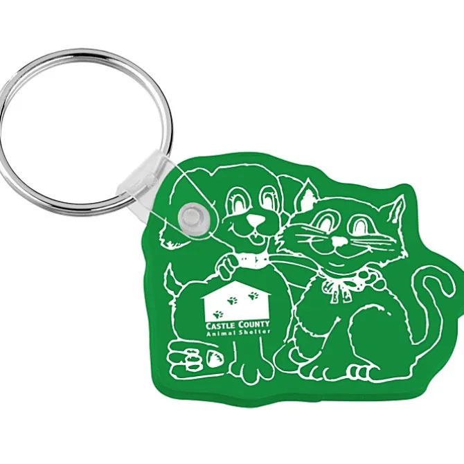 Cats & Dogs Soft Keychain - Translucent