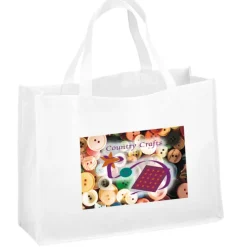 Celebration Shopping Tote - 12 inches x 16 inches - 18 inches Handles - Full Color