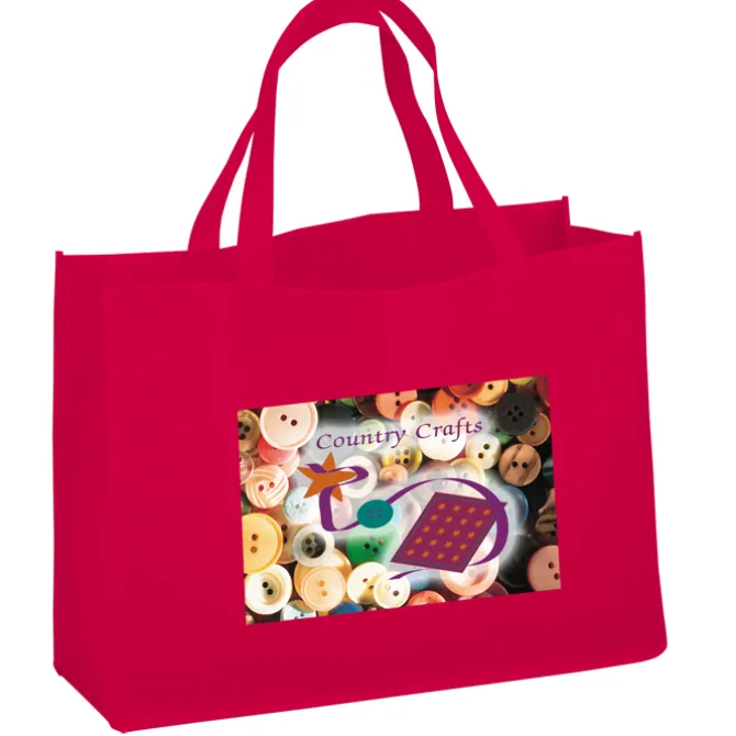 Celebration Shopping Tote - 12 inches x 16 inches - 18 inches Handles - Full Color